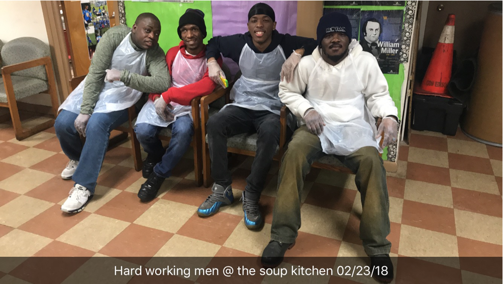 ARC working at the soup kitchen